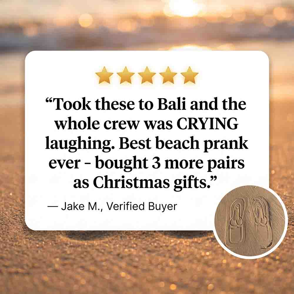 Verified buyer testimonial about Soleprint flip-flops
